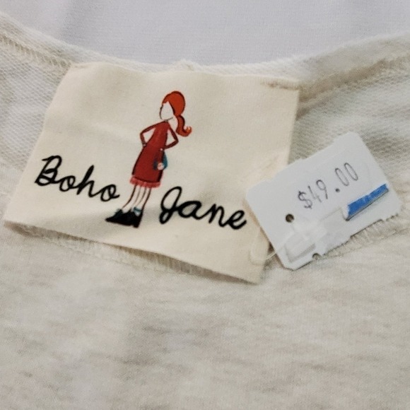 Boho Jane Blouse Womens Size Small Hi- Low Long Sleeve Don't Mess With My Tribe - Picture 9 of 10